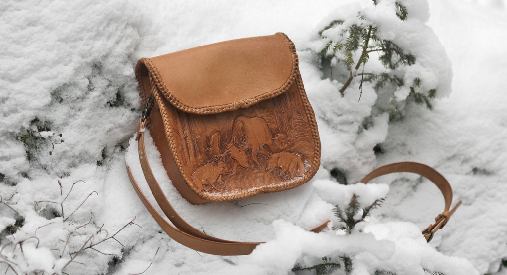 Handmade leather purse