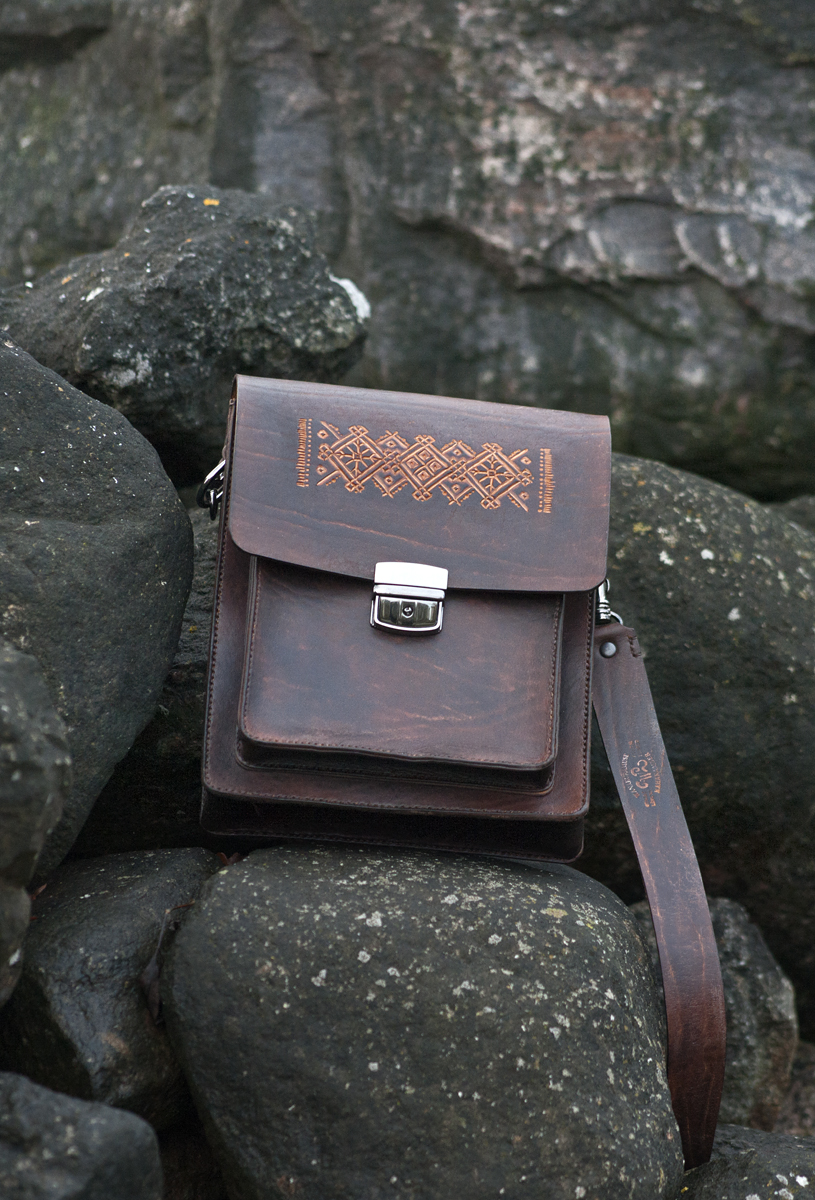 Dark brown shoulder bag “Half Of A Briefcase”