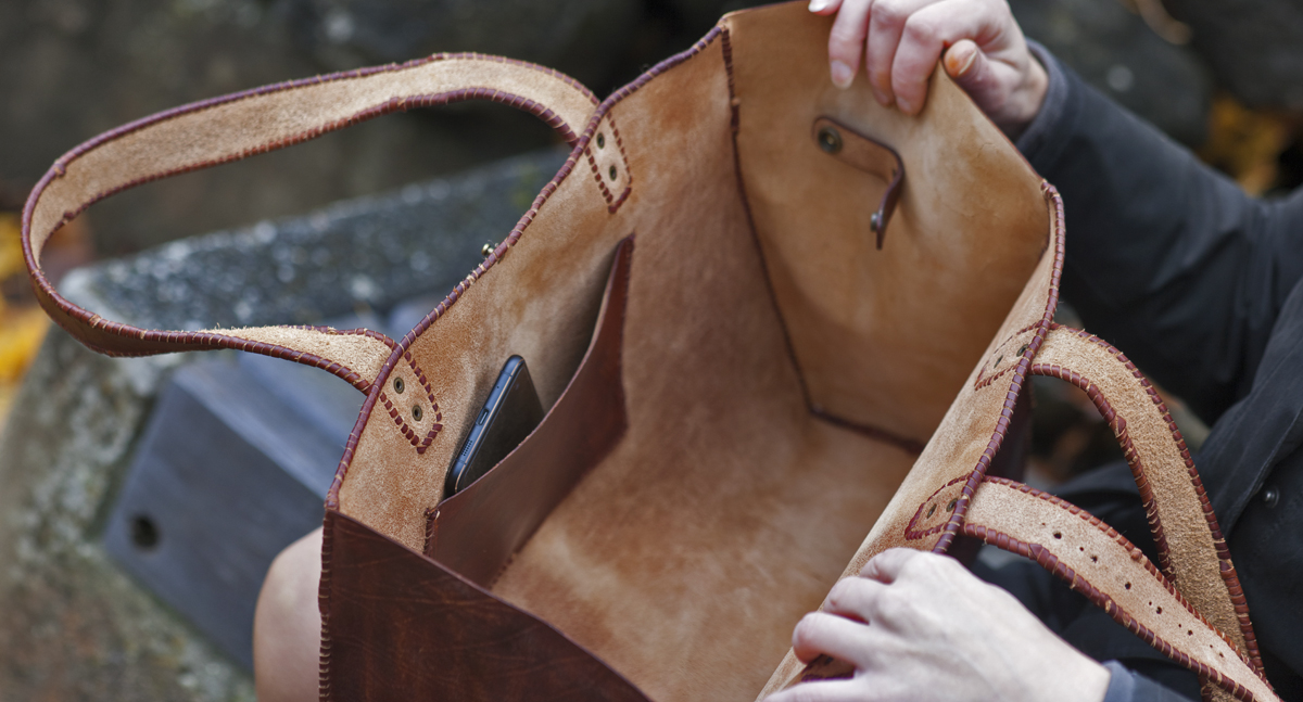 Leather tote bag — Krislyn's Leather Crafts