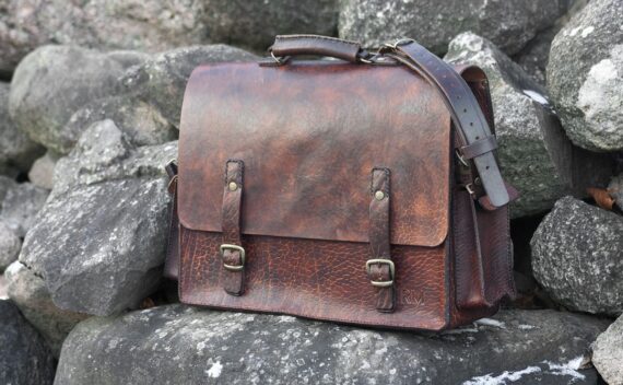 Large leather briefcase