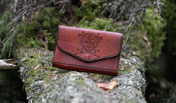 Light brown leather purse