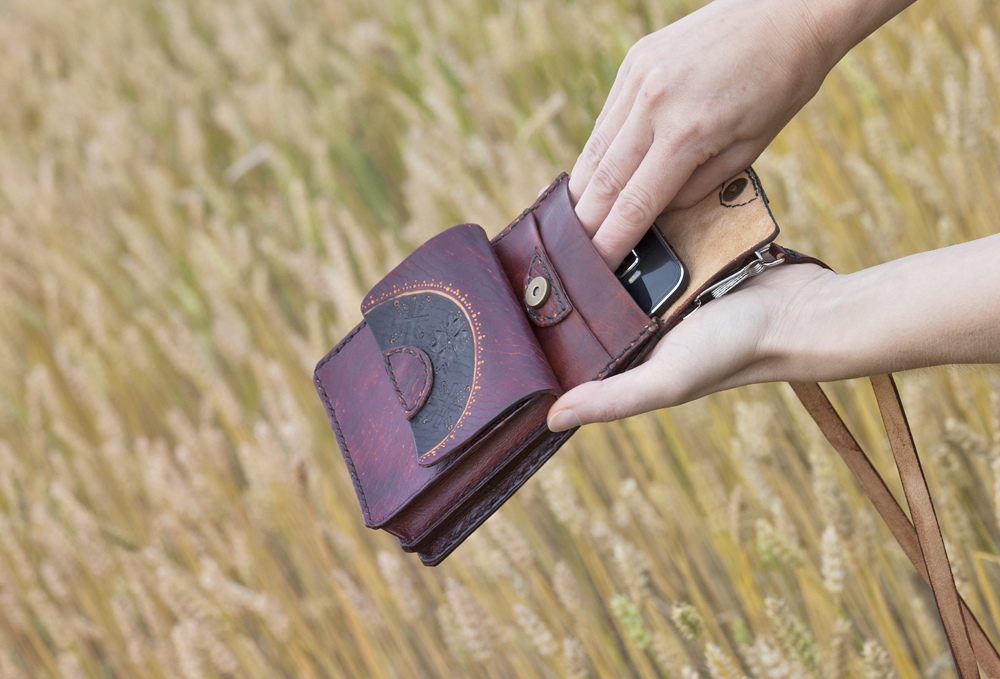 Handmade Leather Belt Pouch Bushcraft