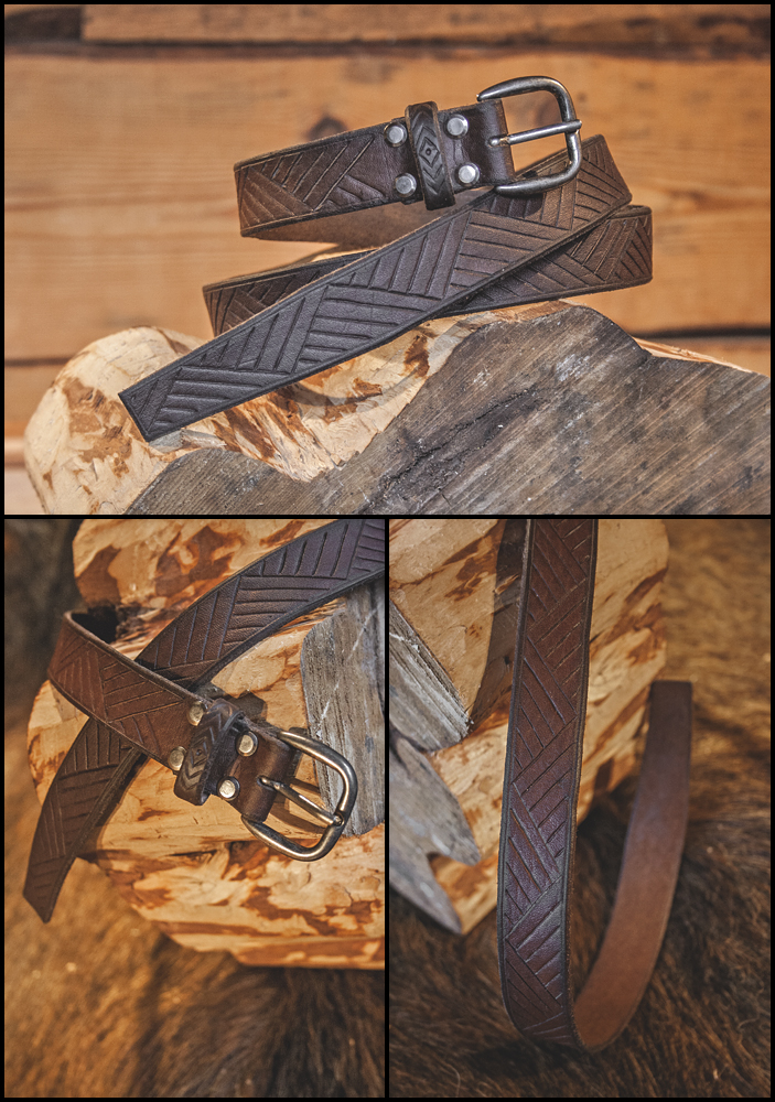 Coffee brown leather belt, handmade. In this case it is literally coffee brown belt because this belt got it's color from coffee.