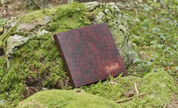 Leather cased photo album