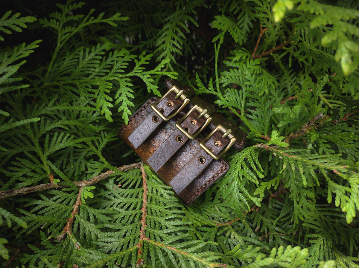 Leather Wrist Cuffs - Image 3