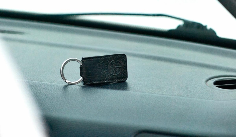 Leather key keeper for a car key