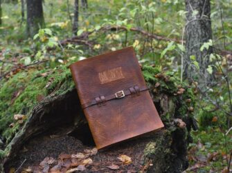 Leather menu covers for restaurant One Sixty