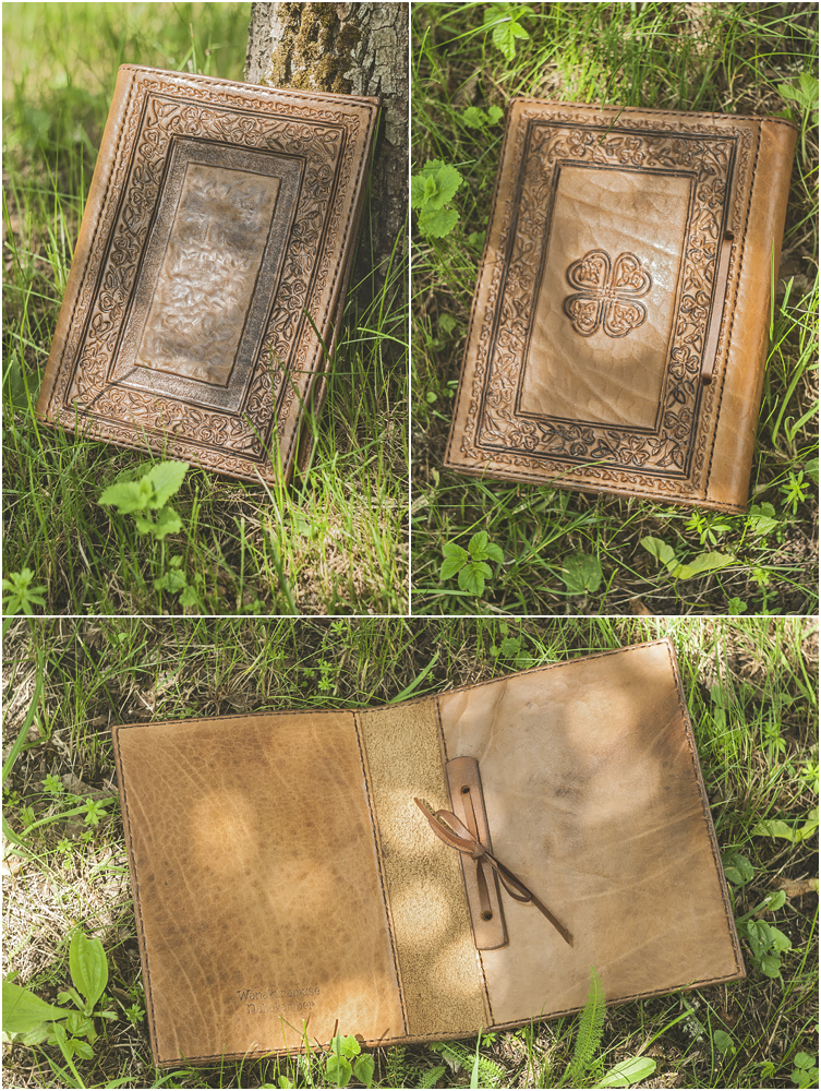 Leather covers for a cookbook