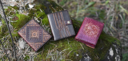 Leather wallets in different colors