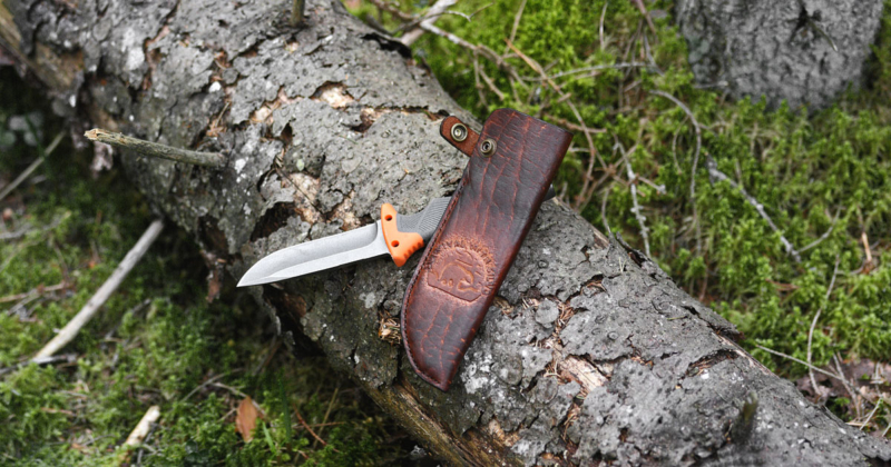 Leather knife sheath for Bear Grylls Gerber knife