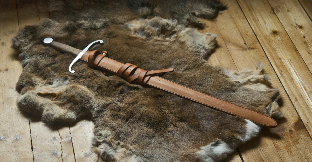 Leather sword scabbard