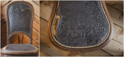 Leather covers for antique chair