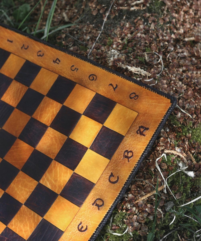 Leather chess board