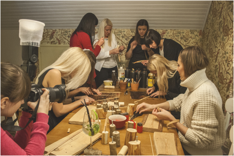 Workshop for girls night out at the restaurant