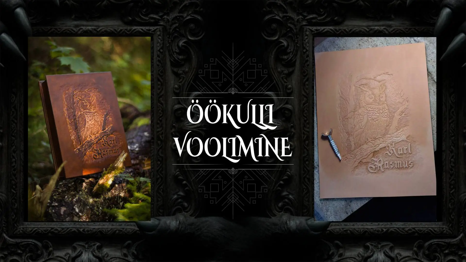 Öökulli pildi nahale voolimine